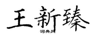 丁谦王新臻楷书个性签名怎么写