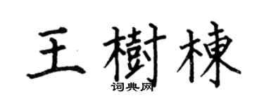 何伯昌王树栋楷书个性签名怎么写