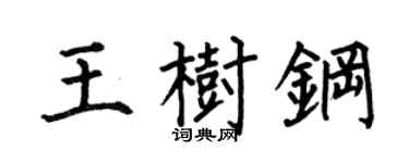 何伯昌王树钢楷书个性签名怎么写