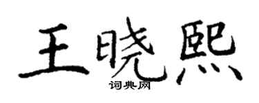 丁谦王晓熙楷书个性签名怎么写