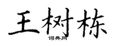 丁谦王树栋楷书个性签名怎么写