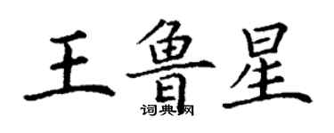丁谦王鲁星楷书个性签名怎么写