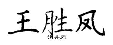 丁谦王胜凤楷书个性签名怎么写