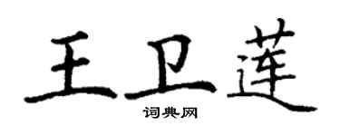 丁谦王卫莲楷书个性签名怎么写