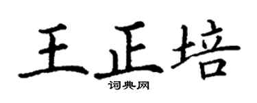 丁谦王正培楷书个性签名怎么写