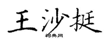 丁谦王沙挺楷书个性签名怎么写