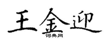 丁谦王金迎楷书个性签名怎么写