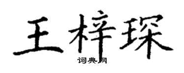 丁谦王梓琛楷书个性签名怎么写