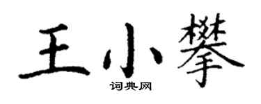 丁谦王小攀楷书个性签名怎么写