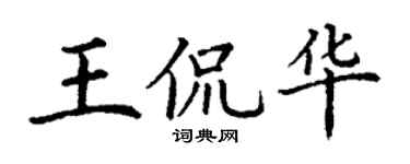 丁谦王侃华楷书个性签名怎么写