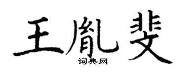 丁谦王胤斐楷书个性签名怎么写