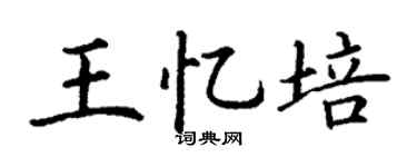 丁谦王忆培楷书个性签名怎么写