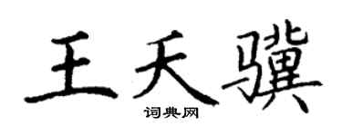 丁谦王夭骥楷书个性签名怎么写