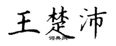 丁谦王楚沛楷书个性签名怎么写