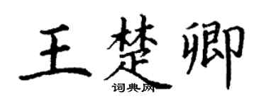 丁谦王楚卿楷书个性签名怎么写