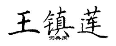 丁谦王镇莲楷书个性签名怎么写