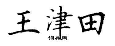 丁谦王津田楷书个性签名怎么写