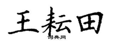 丁谦王耘田楷书个性签名怎么写