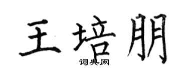 何伯昌王培朋楷书个性签名怎么写