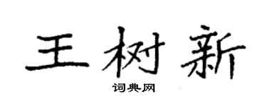 袁强王树新楷书个性签名怎么写