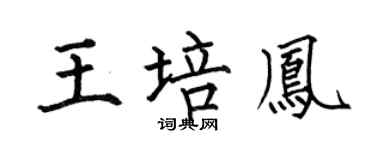 何伯昌王培凤楷书个性签名怎么写