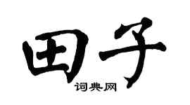 翁闿运田子楷书个性签名怎么写