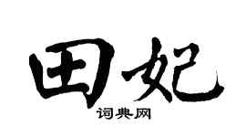 翁闿运田妃楷书个性签名怎么写