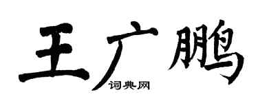 翁闿运王广鹏楷书个性签名怎么写