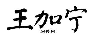 翁闿运王加宁楷书个性签名怎么写