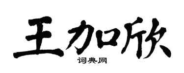 翁闿运王加欣楷书个性签名怎么写