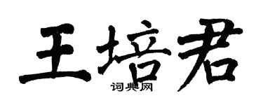 翁闿运王培君楷书个性签名怎么写