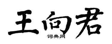 翁闿运王向君楷书个性签名怎么写