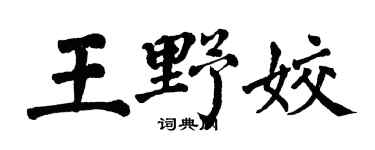 翁闿运王野姣楷书个性签名怎么写