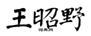 翁闿运王昭野楷书个性签名怎么写