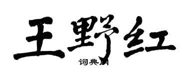 翁闿运王野红楷书个性签名怎么写