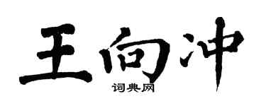 翁闿运王向冲楷书个性签名怎么写