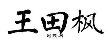 翁闿运王田枫楷书个性签名怎么写