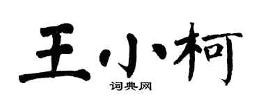 翁闿运王小柯楷书个性签名怎么写