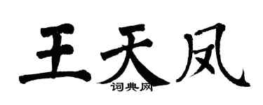 翁闿运王天凤楷书个性签名怎么写