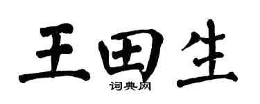 翁闿运王田生楷书个性签名怎么写