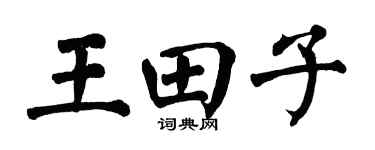 翁闿运王田子楷书个性签名怎么写