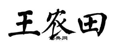 翁闿运王农田楷书个性签名怎么写