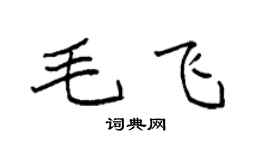 袁强毛飞楷书个性签名怎么写