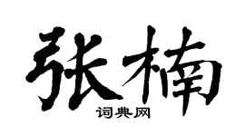 翁闿运张楠楷书个性签名怎么写