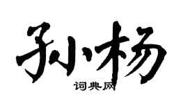 翁闿运孙杨楷书个性签名怎么写