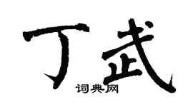 翁闿运丁武楷书个性签名怎么写