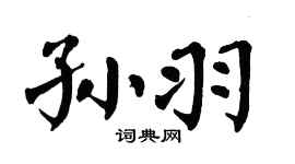 翁闿运孙羽楷书个性签名怎么写