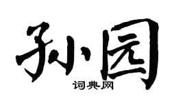 翁闿运孙园楷书个性签名怎么写