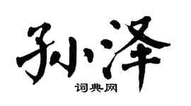 翁闿运孙泽楷书个性签名怎么写