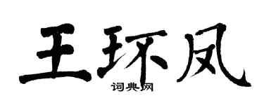 翁闿运王环凤楷书个性签名怎么写